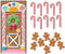 Gingerbread And Candy Cane Christmas Holiday Decorations Door Banner Cutouts