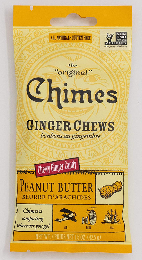 Chimes Peanut Butter Ginger Chews, 1.5 Ounce (Pack of 1)