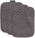 DII Heat Resistant Quilted Cotton, Pocket Potholder, 7x9, Gray, 3 Piece