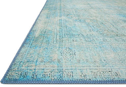 Loloi II Loren Collection LQ-08 Aqua, Traditional 2'-3" x 3'-9" Accent Rug
