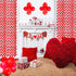 100 Pieces Red Pink White Balloons Garland Arch Valentines Decorations Balloons Set with 2 Pieces Heart Tinsel Fringe Curtains Party Supplies for Valentines Wedding Anniversary Engagement Party