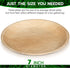 7 in Party Plates Palm Leaf Plates Biodegradable Plates 25 pc Nice Compostable Bamboo Wood Look Small Round Disposable Plates, Eco Friendly Paper Dinner Plates Party Wooden Style Plates by Pure Palm