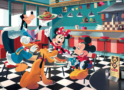 Ceaco - Disney Friends - Disney Diner - Oversized 200 Piece Jigsaw Puzzle