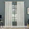 Clean Window Subtle Foliage Recycled Fiber Sheer Curtain Panel, 50" x 84", Cream