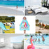 Athaelay Soft Swim Cover-ups for 3 to 10 Years Old Kids Girls Hooded Bath Beach Poncho Towels (Magic Unicorn, with Drawstring Bag)