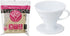 Hario V60 Paper Coffee Filters, Size 02, Natural, 100ct & V60 Plastic Coffee Dripper, Size 02, White