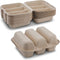 Pulp Fiber Tri Compartmental Taco Holder Disposable Size 8? x 7? x 3" Keeps Taco Upright By MT Products (15 Pieces)