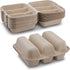 Pulp Fiber Tri Compartmental Taco Holder Disposable Size 8? x 7? x 3" Keeps Taco Upright By MT Products (15 Pieces)