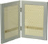 Lawrence Frames Brushed Silver 4 by 6 Hinged Double Metal Picture Frame