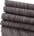Smaafit Round Braided Placemats Set of 6 for Dining Tables 15 Inch Non-Slip Kitchen Table Mats (Grey B)