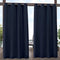 Exclusive Home Indoor/Outdoor Solid Cabana Grommet Top Curtain Panel, Navy, 54x96, 2 Piece