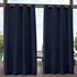 Exclusive Home Indoor/Outdoor Solid Cabana Grommet Top Curtain Panel, Navy, 54x96, 2 Piece