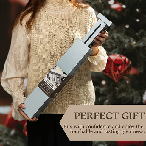 Bellsal Large Drawer Divider Bamboo (3.15 Tall 17.7-22.8 Long) Deep Kitchen Drawer Organizer for Clothes Dresser Bedroom Office Set of 4 Grey