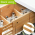 Bamboo Drawer Dividers for Clothes With 8 Inserts, Drawer Dividers Kitchen Utensils(16-20IN) Adjustable Expandable Deep Spring Loaded Separators Organizer for Office Silverware Dressers and Bathroom 4 Pack