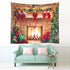 Sevendec Christmas Tapestry Wall Hanging Fireplace Xmas Tree Stockings Gifts Wall Tapestry for Party Livingroom Bedroom Dorm Home Decor W90" x L71"