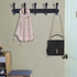 SKOLOO Modern Coat Rack Wall Mount with 5 Hooks, Pack of 2, Metal Wall Coat Rack for Hanging Coat Jacket Backpack Hat, Black Wall Coat Hook, Perfect Touch for Your Entryway, Kitchen, Bedroom