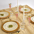 Silver Spoons Modern Elegant Disposable DINNERWARE Set | Heavy Duty Plastic Dishes | Chargers | Dinner Salad Plates | for Upscale Wedding and Dining | Golden Glare Collection, 20 Servings, Ivory/Gold