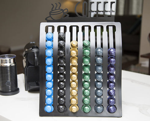 Insight Nespresso Coffee Pod Rack -- Holder for up to 60 Capsules (Coffee pods NOT Included. Works ONLY with Nespresso Capsules)