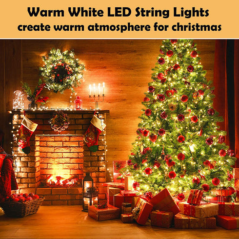 XUNXMAS 800 LED Christmas String Lights Indoor Outdoor 272ft Super Long Warm White Christmas Tree Lights, 8 Lighting Modes UL Certified Waterproof Fairy Lights for Christmas Patio Party Decor