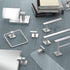 Gatco 4073 Elevate Euro Tissue Holder, Satin Nickel