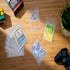 Semi Rigid Card Holder 50 Card Holders for Trading Cards and 50 Penny Sleeves Pokemon, Baseball Card Holder - Baseball Card Sleeves -3-5/16" x 4-7/8" Including 1/2" Lip - Trading Card Sleeves