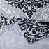 Comfort Spaces Coco Bathroom Shower Curtain Printed Damask Pattern Modern Cute Microfiber Fabric Bath Curtains, 72"x72", Black (CS70-0682)
