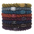 L. Erickson Grab & Go Ponytail Holders, Fall, Set of Eight - Exceptionally Secure with Gentle Hold