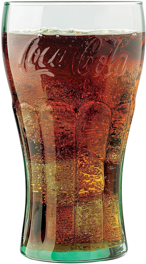Libbey Green 6.25 Oz. Coca Cola Juice Glasses (4.5 inches tall) - Set of 4