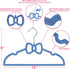 Kids Velvet Hangers (13" - 30 Pack) - Baby Clothes Hangers with Blue Bow Design for Ages 4-12 -Toddler Hangers - Non-Slip Baby Hanger & Small Hangers - Baby Hangers Velvet & Baby Felt Hangers