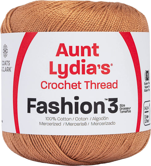 Aunt Lydia Fashion Crochet Thread, 3, Copper Mist