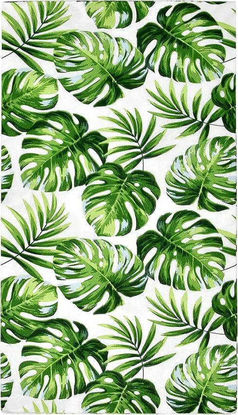 100 Tropical Palm Leaf Guest Napkins 3 Ply Disposable Paper Hawaiian Luau Green Leaves Dinner Hand Napkin for Bathroom Powder Room Wedding Holiday Jungle Birthday Party Baby Shower Decorative Towel