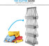 Zober Hanging Purse Organizer For Closet Clear Handbag Organizer For Purses, Handbags Etc. 8 Easy Access Clear Vinyl Pockets With 360 Degree Swivel Hook, Gray, 48? L x 13.8? W
