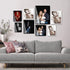 8x8 Picture Frame Black, Real Glass Frame, Hanging Picture Frame, Matted for wall and tabletop Decor (8x8, Black)