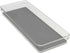 Home Basics 6" x 15" x 2" Plastic Rubber Liner Drawer Organizer, One Size, Clear