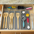 Home Basics 6" x 15" x 2" Plastic Rubber Liner Drawer Organizer, One Size, Clear