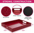 Berry Ave Premium Stylish Ottoman Tray - Chic Decorative Rectangular Serving Tray with Alligator Skin Pattern - Modern & Practical Coffee Table Tray - Perfect for Ottoman, Console, Side Table