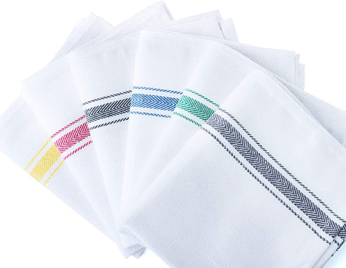 Simpli-Magic 79165 Kitchen Towels Pack of 18 Towels, 15" x 26", Herringbone Multi-Color