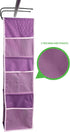 Mind Reader 3 Adjustable, Sturdy and Compact, Locker or Closet Organizer, 6" L x 9" W x 37" H, Hangs from Shelf, Hooks or Rod to Create Storage Space, Pink