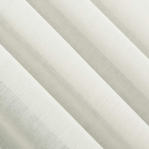 Clean Window Subtle Foliage Recycled Fiber Sheer Curtain Panel, 50" x 84", Cream