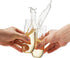 36 Pack Stemless Plastic Champagne Flutes Disposable 9 Oz Clear Plastic Toasting Glasses Shatterproof Recyclable and BPA-Free