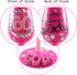 Top Shelf Decorative 60th Birthday Wine Glass, 1 Count (Pack of 1), Pink