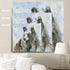 WEXFORD HOME Black Bear On Blue Gallery Wrapped Canvas Wall Art, 16x16