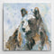 WEXFORD HOME Black Bear On Blue Gallery Wrapped Canvas Wall Art, 16x16