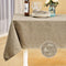 Mebakuk Rectangle Table Cloth Linen Farmhouse Tablecloth Waterproof Anti-Shrink Soft and Wrinkle Resistant Decorative Fabric Table Cover for Kitchen (Oblong 60 x 104 Inch (8-10 Seats), Mocha)