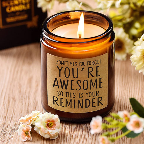 Lavender Scented Candles - Inspirational Gifts Thank You Gifts for Women, Relaxing Birthday Gifts for Friend Female, Mom, Girlfriend, Sister, Daughter, Her, Best Friend, Coworker
