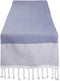 DII Bordered Dobby Woven Table Runner, 15 x 108, French Blue, 1 Piece