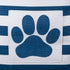 Bone Dry Pet Storage Collection Striped Paw Patch Bin, Large Round, Navy