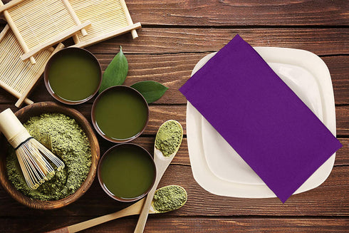 Ruvanti Kitchen Cloth Napkins 12 Pack 18X18 Inch Dinner Napkins Soft, Comfortable, Reusable Napkins, Durable Linen Napkins, Perfect Table Napkins, Purple Napkins for Dinners, Parties & Wedding.