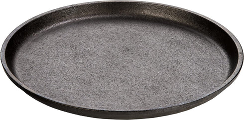 Lodge Cast Iron 9.25" Round Handless Serving Griddle, Black