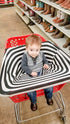Itzy Ritzy 4-in-1 Nursing Cover, Car Seat Cover, Shopping Cart Cover and Infinity Scarf Breathable, Multi-Use Mom Boss Breastfeeding Cover, Car Seat Canopy, Cart Cover & Scarf, Black & White Stripe